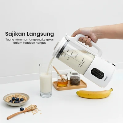 Gambar Kris Pembuat Susu Kedelai Multifungsi 1.2 Liter 400 watt - Putih