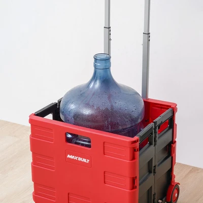 Gambar Maxbuilt Troli Lipat Portabel 25 Kg - Merah/Hitam