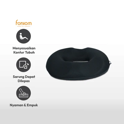 Gambar Forhom Bantal Kursi Memory Foam 40x40 cm - Hitam