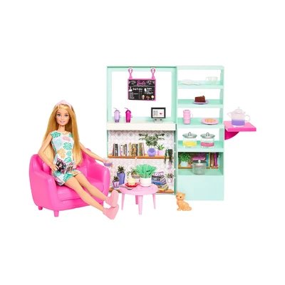 Gambar Barbie Playset Boneka & Cute N Cozy Cafe Hkt94