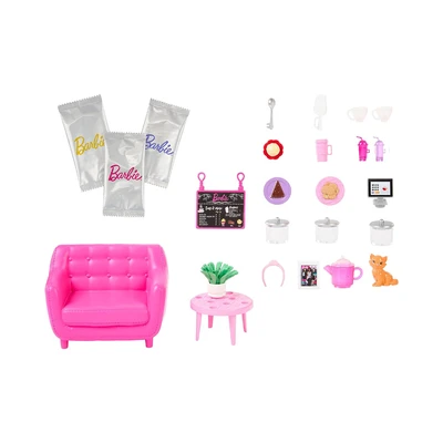 Gambar Barbie Playset Boneka & Cute N Cozy Cafe Hkt94