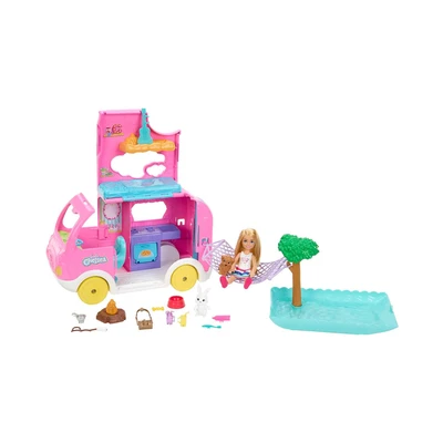 Barbie Playset Chelsea In Camper Hnh90