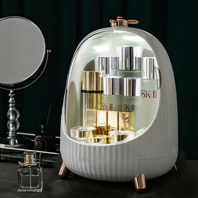 Gambar Stora 17.5x17.5x25.5 cm Organizer Kosmetik LED - Putih