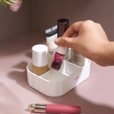 Gambar Stora 15.3x11.4x4.5 cm Organizer Kosmetik - Putih