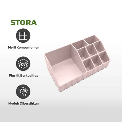 Gambar Stora 17x9x6.5 cm Organizer Kosmetik - Pink