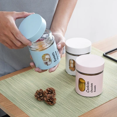 Gambar Informa Halston Stoples Kaca Mini 350 ml Set 3 pcs Transparan - Mix