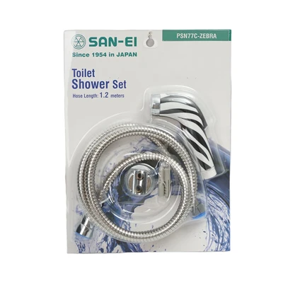 Gambar San Ei Set Toilet Shower Psn77C Zebra - Hitam/Putih