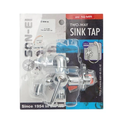 Gambar San Ei Keran Air Dua Arah Pf10Mr - Silver Chrome
