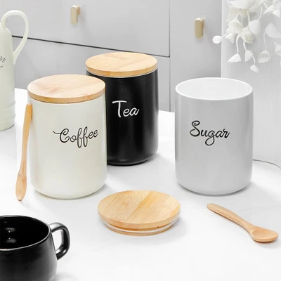 Gambar Appetite Nayeon Stoples Keramik Dengan Tutup Dan Sedok Set 3 pcs - Mix