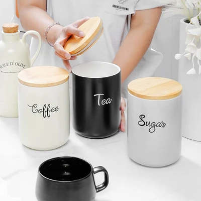 Gambar Appetite Nayeon Stoples Keramik Dengan Tutup Dan Sedok Set 3 pcs - Mix