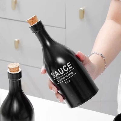 Gambar Appetite Naevi Botol Minyak & Saus Keramik Set 2 Pcs - Hitam