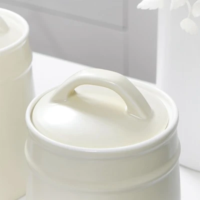 Gambar Appetite Nami Stoples Keramik Dengan Tutup 800 ml Set 3 pcs - Krem Beige