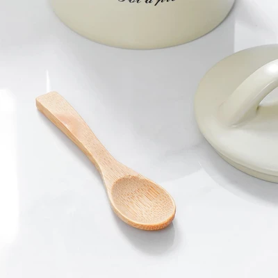 Gambar Appetite Nami Stoples Bumbu Dengan Tutup Dan Sendok Keramik Set 2 Pcs - Krem