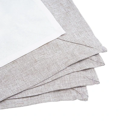 Gambar Informa Table Runner & Tatakan Piring Linen Set 5 pcs - Cokelat