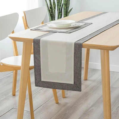 Gambar Informa Table Runner & Tatakan Piring Linen Set 5 pcs - Abu-Abu