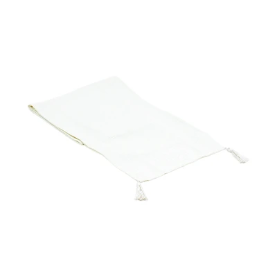 Gambar Informa Table Runner Polyester 4 Tassel 33x180 cm - Krem Beige