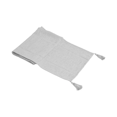 Gambar Informa Table Runner Polyester 4 Tassel 33x180 cm - Abu-Abu