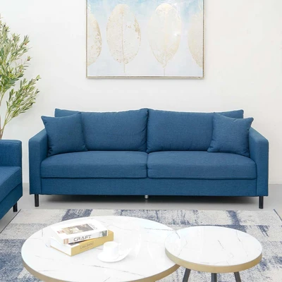 Gambar Nordia Anniston Sofa Fabric 3 Seater Dallas