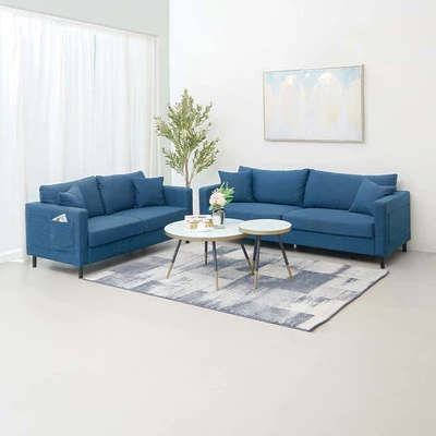 Gambar Nordia Anniston Sofa Fabric 3 Seater Dallas
