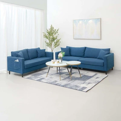 Gambar Nordia Anniston Set Sofa Fabric 2 & 3 Seater Dallas