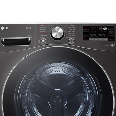 Gambar LG Mesin Cuci Front Loading 24 kg F2724SVRB - Hitam