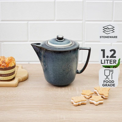 Gambar Appetite Mick Teko Teh Stoneware Glaze 1.2 Liter - Biru