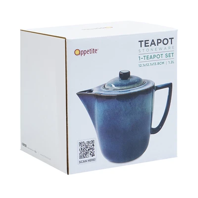 Gambar Appetite Mick Teko Teh Stoneware Glaze 1.2 Liter - Biru
