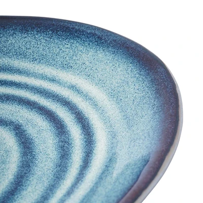 Gambar Appetite Mick Piring Saji Stoneware Oval 36 cm - Biru Glaze