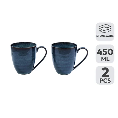 Jual Appetite Mug Stoneware Glaze 450 Ml Mick Set 2 Pcs Biru Terbaik ...