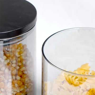 Gambar Informa Lark Stoples Kaca Borosilikat 700 ml Set 3 pcs - Hitam