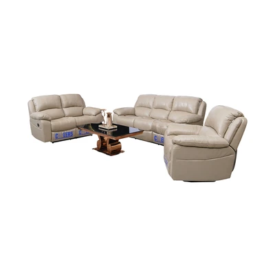 Gambar Cheers Maurice Set Sofa Recliner Kulit - Cokelat Latte