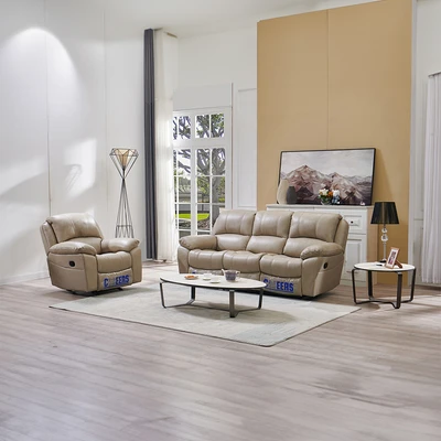 Cheers Maurice Set Sofa Recliner Kulit Seater Cokelat