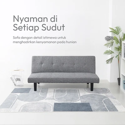 Gambar Informa Daphnie Oakland Sofa Bed Fabric - Abu-Abu Tua