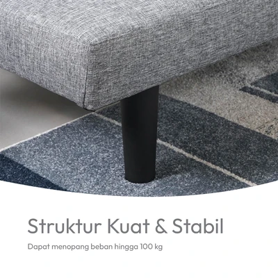 Gambar Informa Daphnie Oakland Sofa Bed Fabric - Abu-Abu Tua