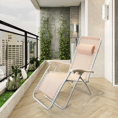 Gambar Soleil Kursi Recliner Lipat - Peach