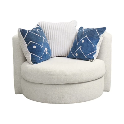 Gambar Ashley Padova Accent Sofa Fabric 1 Seater - Putih Ivory
