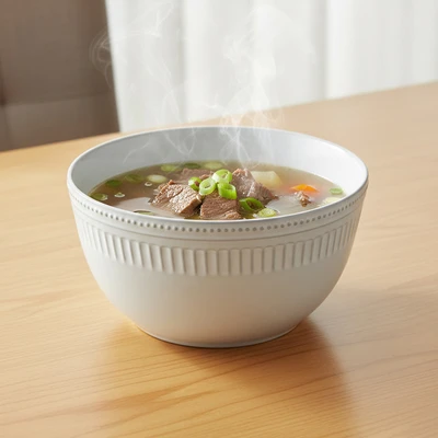 Gambar Appetite Elio Mangkuk Saji Keramik 20.3 cm - Putih Glaze