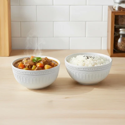 Gambar Appetite Elio Mangkuk Saji 12 cm Set 2 pcs - Putih Glaze