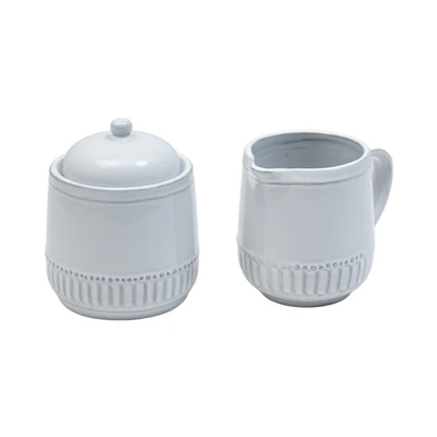 Gambar Appetite Elio Tempat Gula & Susu Glaze 250 ml Set 2 pcs - Putih