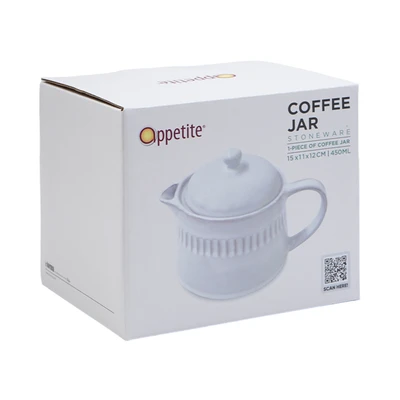 Gambar Appetite Elio Teko Kopi Porcelain Glaze 450 ml - Putih