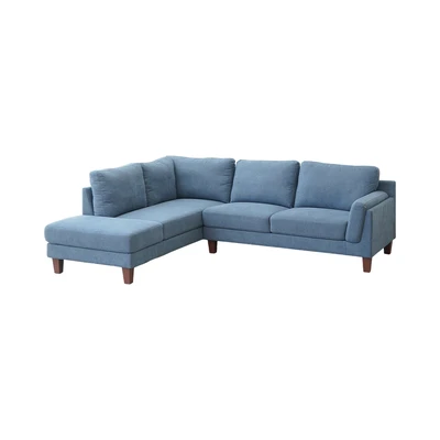 Gambar Nordia Linnea Sofa L Sectional Fabric - Biru Navy