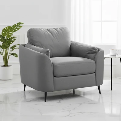 Gambar Informa Lynden Sofa Fabric 1 Seater - Abu-Abu