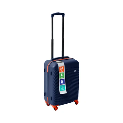 Gambar Supercase 20 Inci Flash On Koper Abs Tsa Lock - Biru Navy/orange