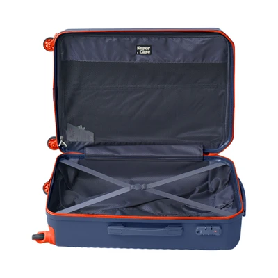 Gambar Supercase 20 Inci Flash On Koper Abs Tsa Lock - Biru Navy/orange