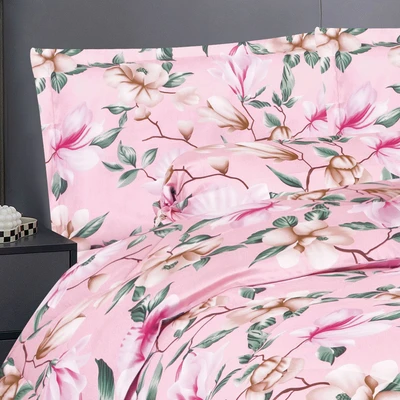 Gambar Sleeplite 160x200 cm Set 6 Pcs Seprai Queen Microfiber Flower Clara