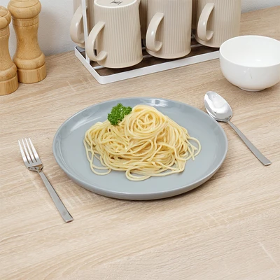 Gambar Appetite Piring Saji Keramik Pallete Arvid 26 cm - Abu-Abu