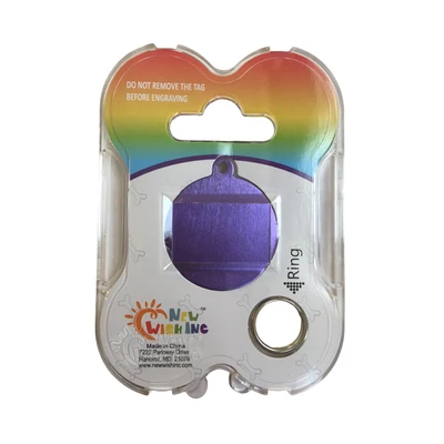 Gambar Pet Kingdom Tag Hewan Big Circle Color Pt092-1 - Ungu