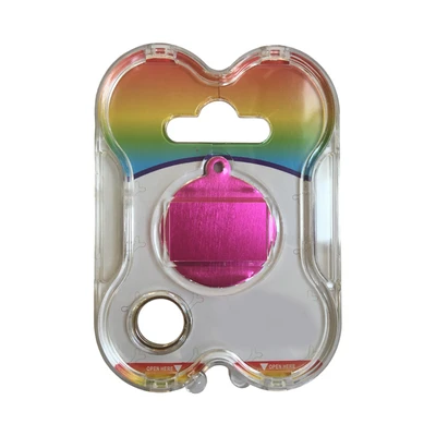 Gambar Pet Kingdom Tag Hewan Big Circle Color Pt092-3 - Pink