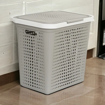 Gambar Dkw Bubble Keranjang Laundry 34.3x43.7x53.4 cm - Abu-Abu