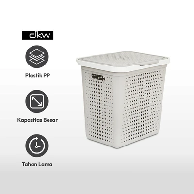 Gambar Dkw Bubble Keranjang Laundry 34.3x43.7x53.4 cm - Abu-Abu
